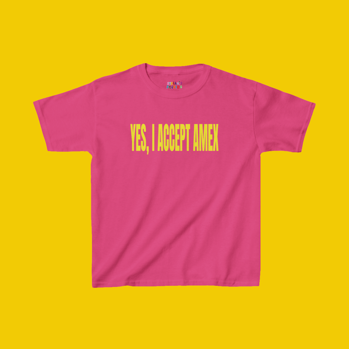 Yes, I Accept Amex Slogan Baby Tee