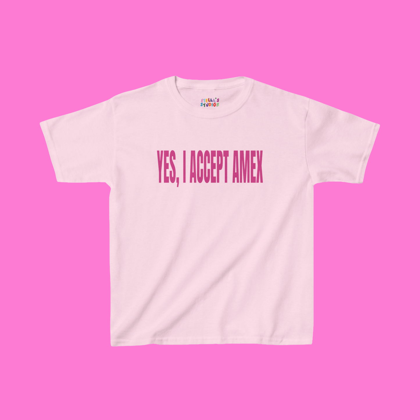 Yes, I Accept Amex Slogan Baby Tee