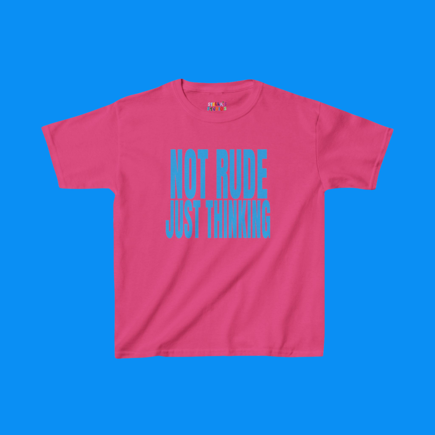 Not Rude, Just Thinking Slogan Baby Tee